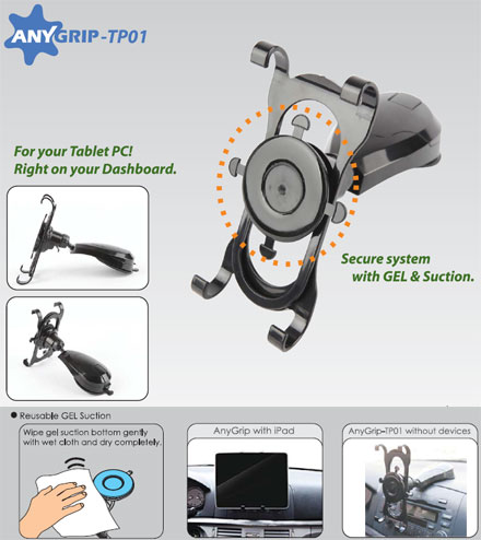 AnyGrip-TP01 (Tablet-/Pad-Saughalter, Heavy-Duty) [fr Galaxy Tab, iPad, CTFPAD, u.a.]