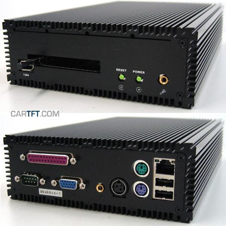 CALU-M<b>C</b>-PCMCIA - P4-M Car-PC Barebone (with Autostart-controller, car-adapter) -- <b>PCMCIA</b> *FANLESS*