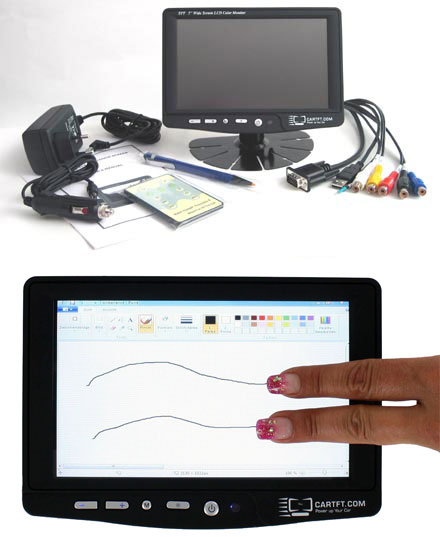 CTF700-CT - VGA 7" TFT - Kapazitiver Multi-Touchscreen USB - PAL/NTSC -  IR - Audio <b>(500 nits) [LED-Backlight]</b>