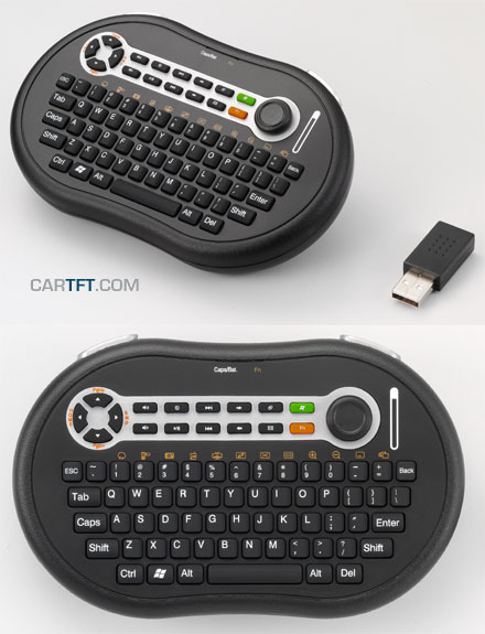 CTFWIKE-4 Wireless Funk-Tastatur mit Maus-Stick (10m Reichweite) [UK-Layout]